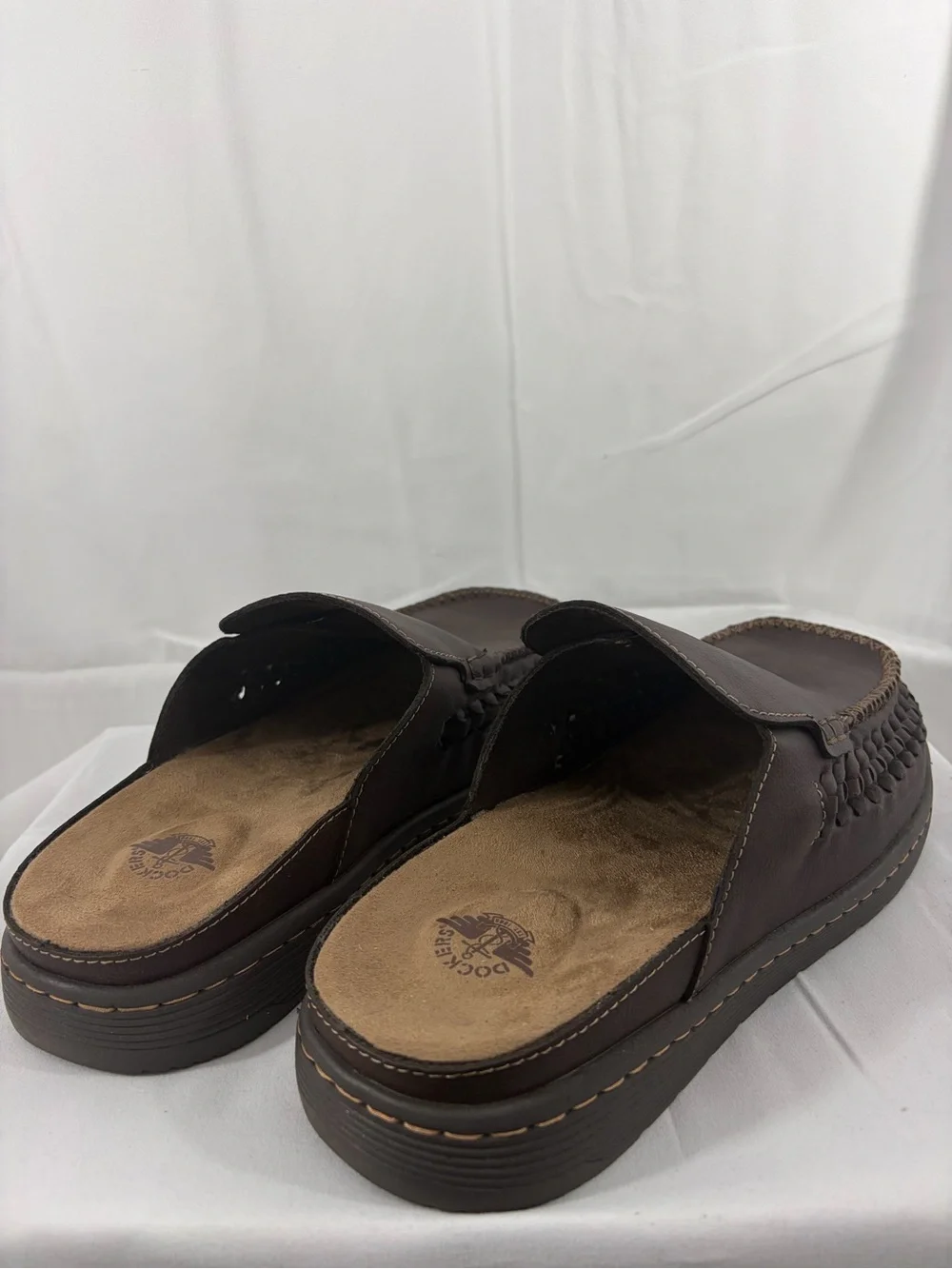 NWT Dockers Men's Size 11 Brown Leather Slip-Ons